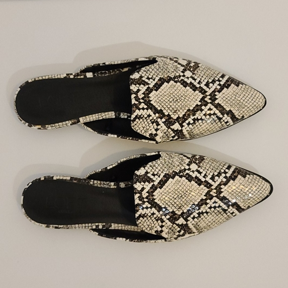 LOFT Shoes - LOFT Snake Print Mules